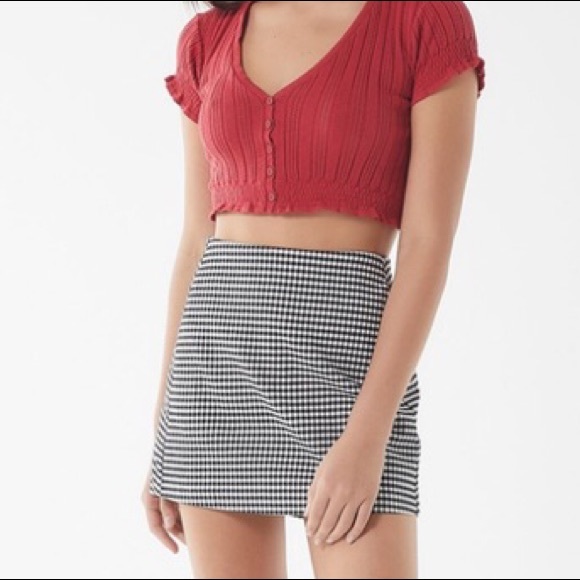 Urban Outfitters Gingham Checkered Skirt - Picture 2 of 12